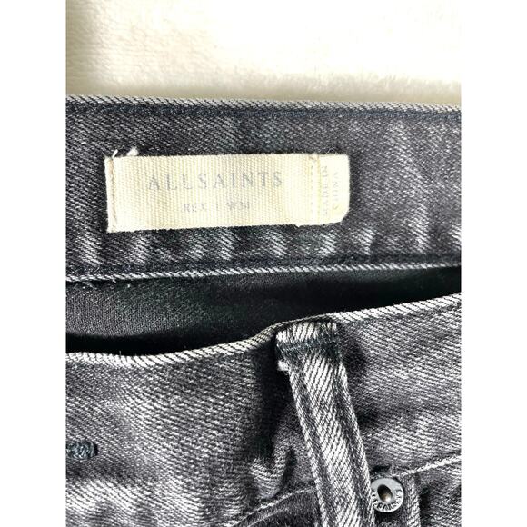 AllSaints Gray Skinny Jeans Men’s 31x30 Distressed - Picture 8 of 8